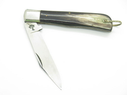 Vintage 1950s S.M.Z. Seki Japan 4.25" Buffalo Horn Folding Pocket Knife