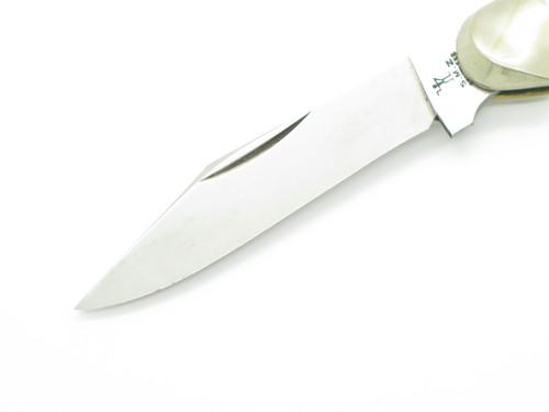Vintage 1950s S.M.Z. Seki Japan 4" Buffalo Horn Folding Pocket Knife