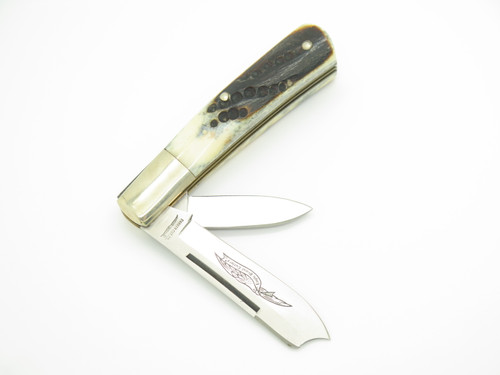 Vintage 1980s Parker Imai Seki Japan 4" Bone Handle Folding Pocket Knife