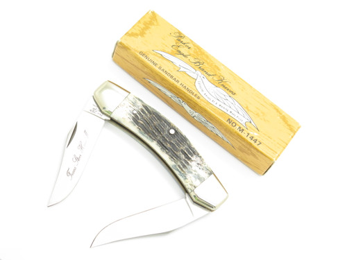 Vtg 1980s Frost Cutlery Imai Seki Japan 4" Texas 2 Bld Bone Folding Pocket Knife