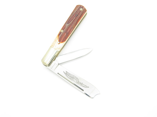 Vintage 1980s Parker Imai Seki Japan Bone Handle 3.87" Folding Pocket Knife