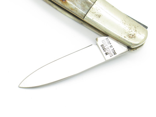 Vtg 1982-85 Parker and Son Imai Seki Japan 3.5" Stag Handle Folding Pocket Knife