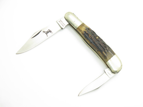 Vintage 1980s Parker Stag Thoroughbred Imai Seki Japan 4" Folding Pocket Knife