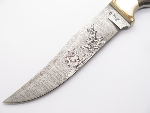 Vintage '80s Rigid RG27 Fukuta Seki Japan Fixed Blade Buck Hunting Skinner Knife