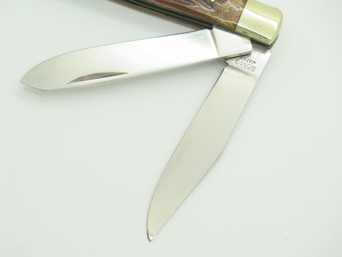 Vtg 80s Parker Cut Co. Trapper Imai Seki Japan 4.12" Bone Folding Pocket Knife
