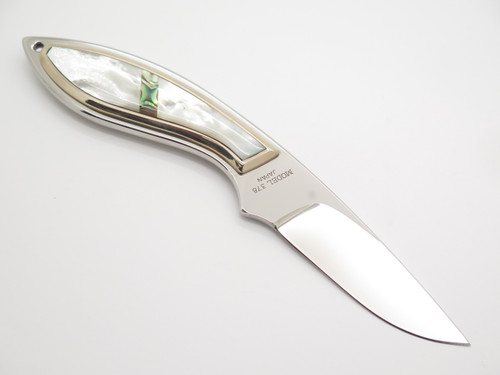 Vintage Browning 378 Custom Tak Fukuta Seki Japan Pearl Mirror Blade Fixed Knife