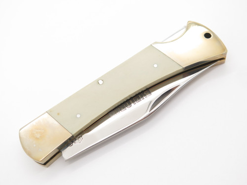 Vtg 70s Explorer Tak Fukuta Seki Japan 4.8 Micarta Folding Hunter Lockback Knife