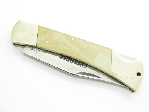 Vtg 70s Explorer Tak Fukuta Seki Japan 4.8 Micarta Folding Hunter Lockback Knife