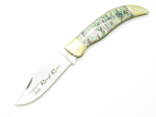 Rough Rider RR353 Clasp 5.5" Imitation Abalone Folding Hunter Pocket Knife