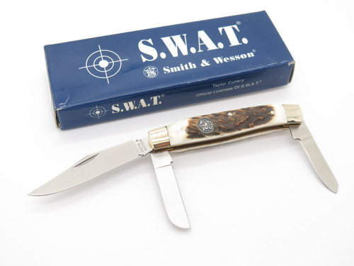 Smith & Wesson CH504ST Stockman 3.5" Stag Folding Pocket Knife