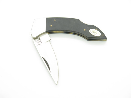 Vintage 1980s Lakota Falcon Seki Japan 3.37" Wood Lockback Folding Pocket Knife