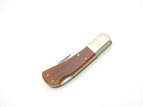 Vtg 1970s Haller Seki Japan 3" Translucent Handle Lockback Folding Pocket Knife
