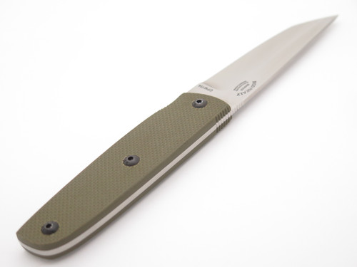 Bud Nealy Custom USA 154CM Green G10 Fixed Blade Tanto Knife