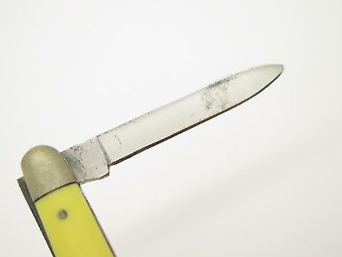Vtg 8 Dot 1972 Case XX 3201 Small Yellow Delrin Folding Pocket Pen Knife
