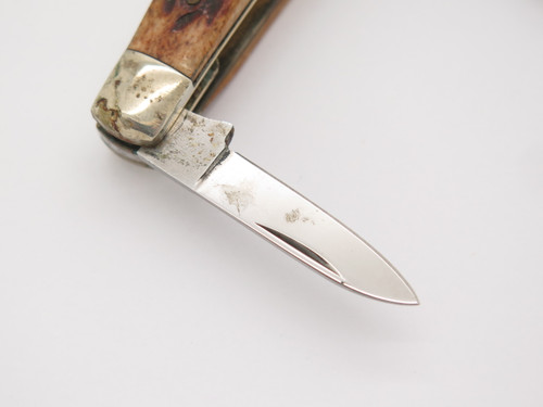 Vtg Browning 342 Imai Seki Japan AUS-8A 3.3" Bone Folding Stockman Pocket Knife