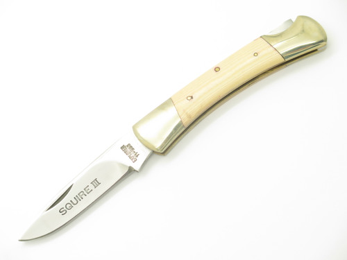 Vtg 80s Explorer 11-393 Squire III Imai Seki Japan White Micarta Lockback Knife