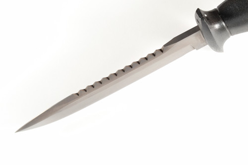 Vintage 1980s Prototype Explorer Black Wilderness Attack Fixed Survival Knife