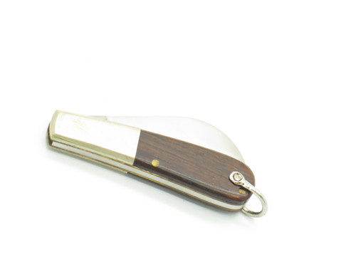 Vintage 70s Explorer Seki Japan 2.37" Wood Handle Hawkbill Folding Pocket Knife