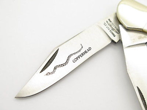 Vtg Parker Seki Japan Copperhead 2 Blade Pearl MOP Folding Pocket Knife