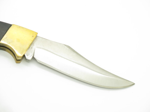 Vintage 70s Technicraft Seki Japan Large 5.5" Wood Lockback Folding Hunter Knife