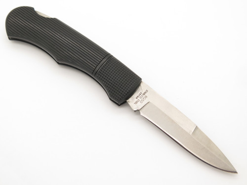 Vintage 1980s Rigid RG50 Tak Fukuta Seki Japan Black Folding Lockback Knife