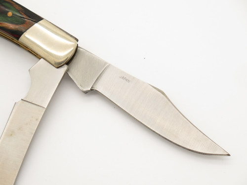 Vintage '80s Frost Seizo Imai Seki Japan Folding 4" Wood One Arm Trapper Knife