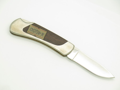 Vintage '70s Prism Seki Japan Small Wood 3" Handle Lockback Folding Pocket Knife