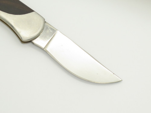 Vtg '80s Ruko P300 Open Road Seki Japan 3.25" Wood Lockback Folding Pocket Knife