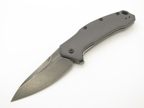 Kershaw 1776GRYBW Link Blackwash Series Gray Aluminum Folding Pocket Knife