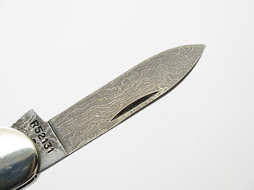 1998 Case XX 52121 Damascus Red Stag Canoe Folding Pocket Knife