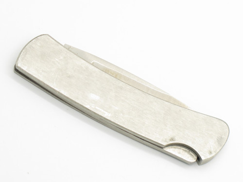 Vintage Script Buck 525 Gent Small Stainless 2.87" Lockback Folding Pocket Knife