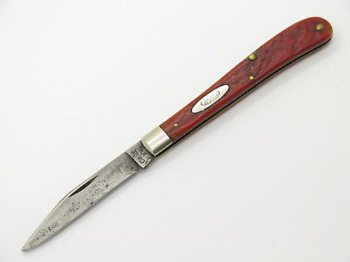 Vtg 1940-1964 Case XX 61048 Slim Trapper Folding Pocket Knife Red Bone