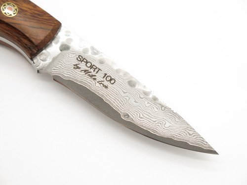Mcusta Mike Irie Sport 100 Seki Japan Wood Damascus Fixed Blade Hunting Knife