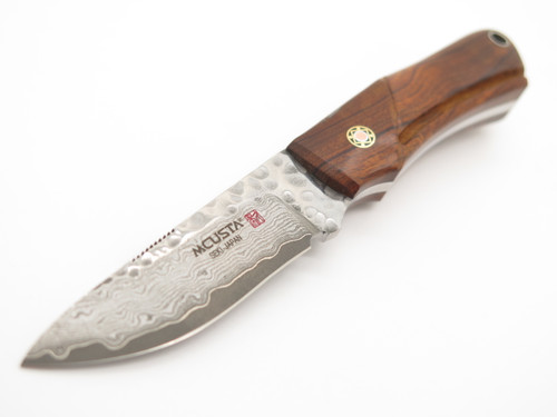 Mcusta Mike Irie Sport 200 Seki Japan Wood Damascus Fixed Blade Hunting Knife