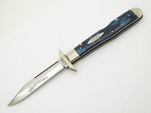 Case Classic XX 61011 1/2 Cheetah Blue Swirl Swing Guard Folding Knife