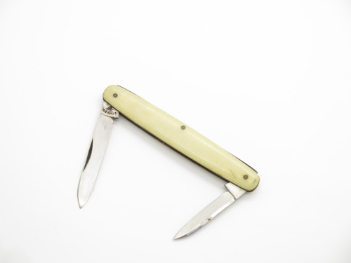 Vintage 1960s Swan Seki Japan 3.25" Stainless Steel White Folding Pocket Knife