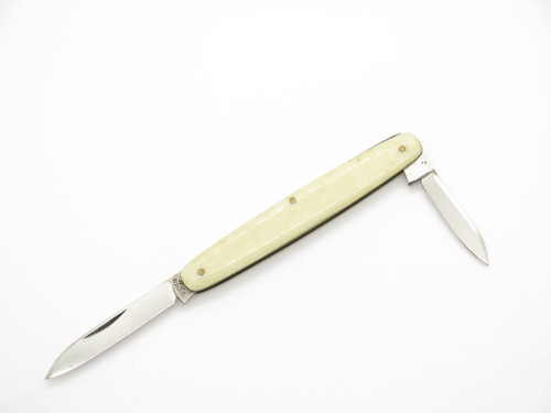 Vintage '60s Swan Seki Japan 3.25" Stainless Steel White Folding Pocket Knife