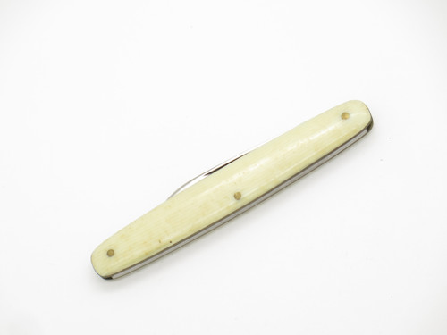 Vintage '60s Swan Seki Japan 3.25" Stainless Steel White Folding Pocket Knife