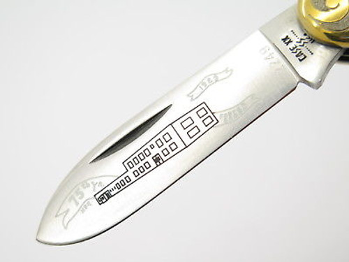 1980 Case XX 53131 Canoe 3 Blade Stag Folding Pocket Knife Gold Scroll