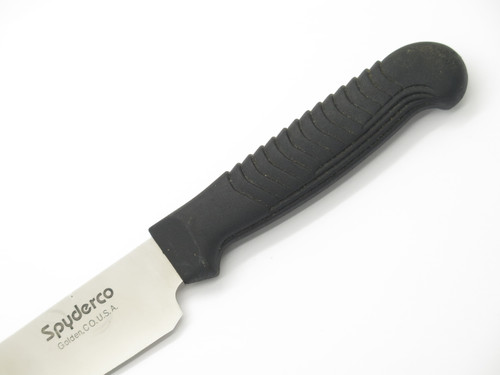 Vintage Spyderco Seki City Japan Stainless Fixed 6.5 Blade Kitchen Cutlery Knife