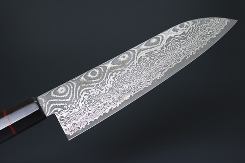 Kanetsune Japan KC-843 Namishibuki Wa-Santoku 180mm Damascus Kitchen Knife