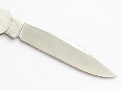 Vintage 1960s Seki Japan 3" Stainless Ruler Handle Small Folding Pocket Knife