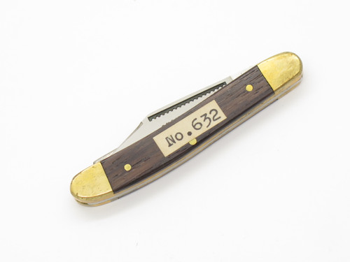 Vintage 1970s No. 632 Open Road K-243 Seki Japan 2.75" Wood Handle Folding Knife