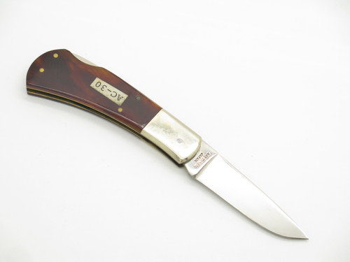 Vtg 1970s Haller Seki Japan Translucent 3" Handle Lockback Folding Pocket Knife