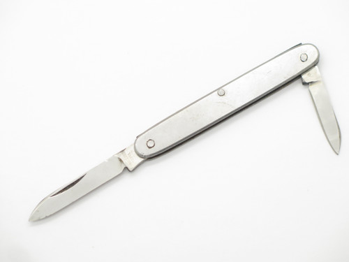 Vintage 1970s Seki Japan Small 2.75" Stainless Steel Handle Folding Pocket Knife