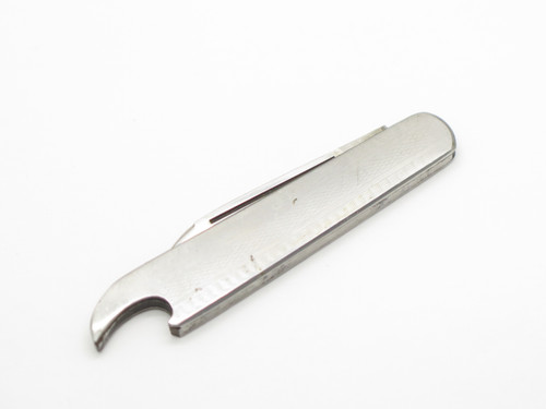 Vintage '70s Bottle Opener Seki Japan 3.12" Stainless Steel Folding Pocket Knife