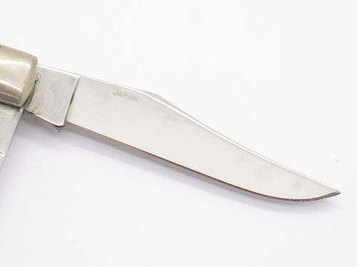 Vintage '80s Frost Cutlery CT-10 Seki Japan 3.5" Stag Trapper Folding Pocket Knife