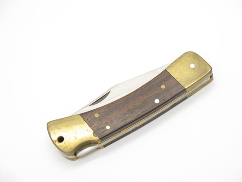Vintage 80s Ruko 2000 Seki Japan 4.75" Wood Handle Lockback Folding Pocket Knife