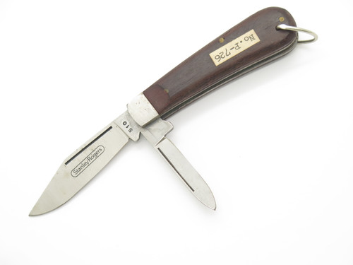 Vintage 1960s P-726 Stanley Rogers 510 Seki Japan 3.5" Folding Wood Pocket Knife