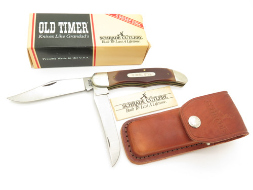Vintage 1980s Schrade USA 25OT Old Timer Delrin 2 Blade Folding Hunter Knife